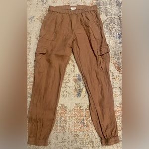 NICOLE MILLER CARGO PANTS CAMEL COLOR SMALL